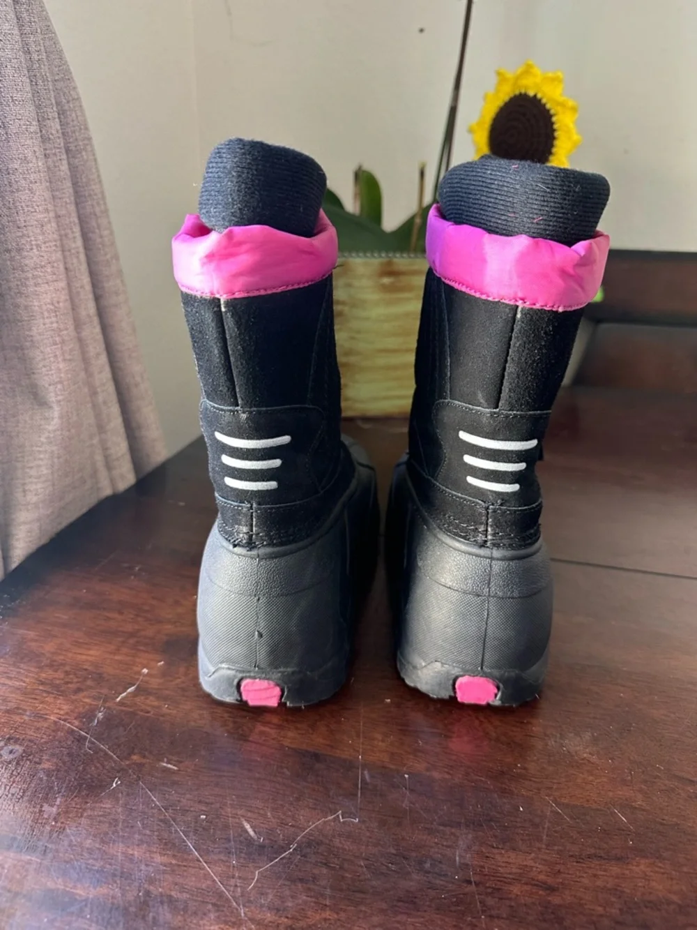 Alpine Design Kids Pink and Black Rain & Snow Boots